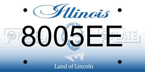 8005EE Illinois License Plate