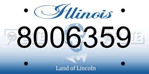 8006359 Illinois License Plate