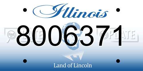 8006371 Illinois License Plate