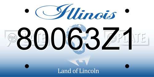 80063Z1 Illinois License Plate