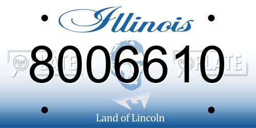8006610 Illinois License Plate