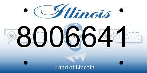 8006641 Illinois License Plate