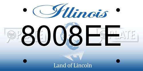 8008EE Illinois License Plate