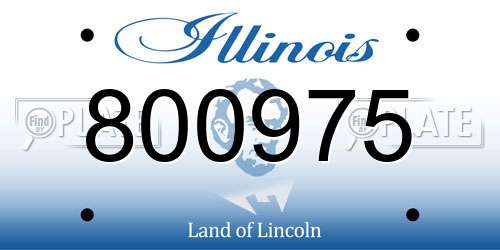 800975 Illinois License Plate