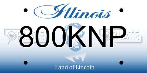 800KNP Illinois License Plate