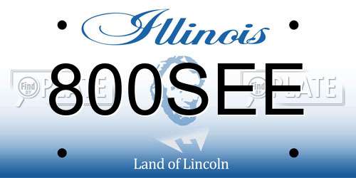 800SEE Illinois License Plate