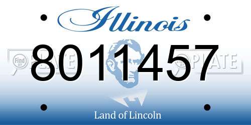 8011457 Illinois License Plate