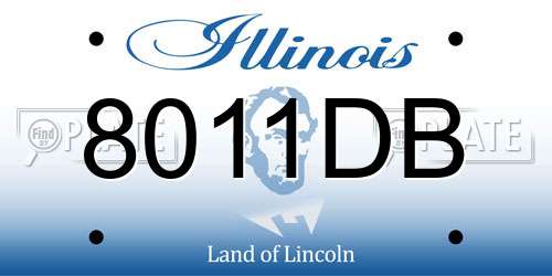 8011DB Illinois License Plate