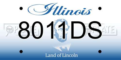 8011DS Illinois License Plate