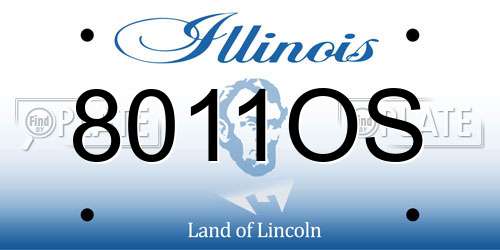 8011OS Illinois License Plate