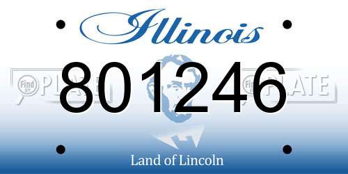 801246 Illinois License Plate