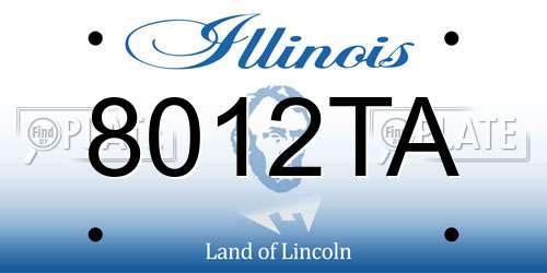8012TA Illinois License Plate