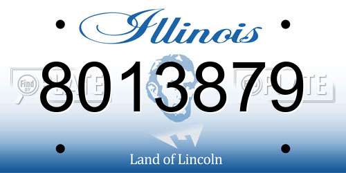 8013879 Illinois License Plate