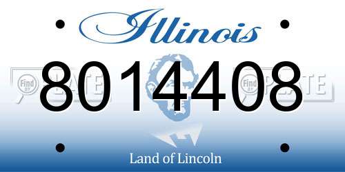 8014408 Illinois License Plate