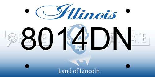 8014DN Illinois License Plate