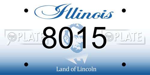 8015 Illinois License Plate