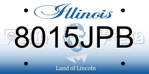 8015JPB Illinois License Plate