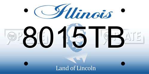 8015TB Illinois License Plate