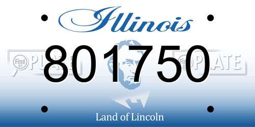 801750 Illinois License Plate