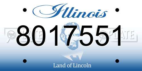 8017551 Illinois License Plate