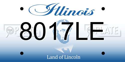 8017LE Illinois License Plate