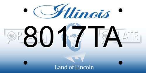 8017TA Illinois License Plate