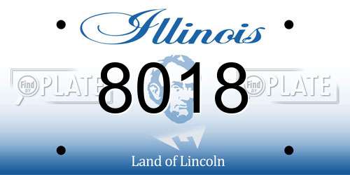 8018 Illinois License Plate