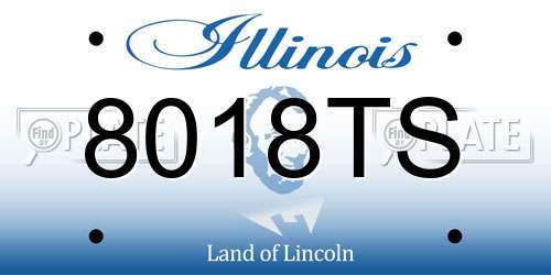 8018TS Illinois License Plate