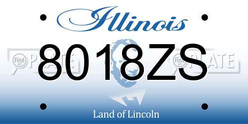 8018ZS Illinois License Plate