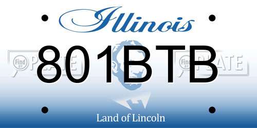 801BTB Illinois License Plate