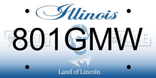 801GMW Illinois License Plate