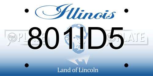 801ID5 Illinois License Plate
