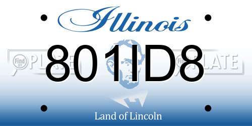 801ID8 Illinois License Plate