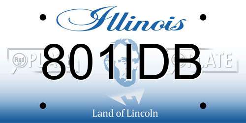801IDB Illinois License Plate