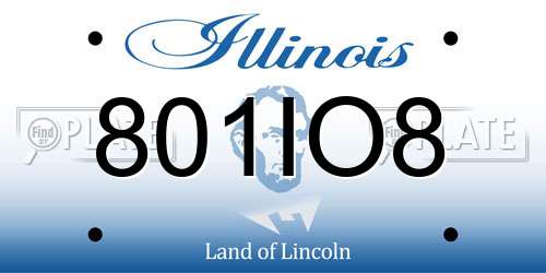 801IO8 Illinois License Plate