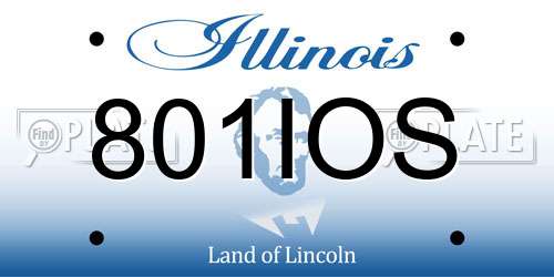 801IOS Illinois License Plate