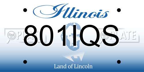 801IQS Illinois License Plate