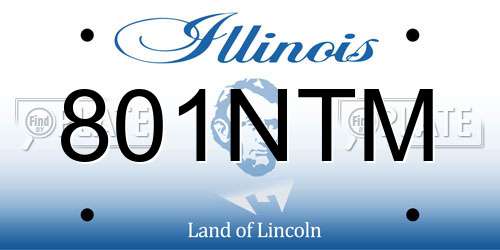 801NTM Illinois License Plate