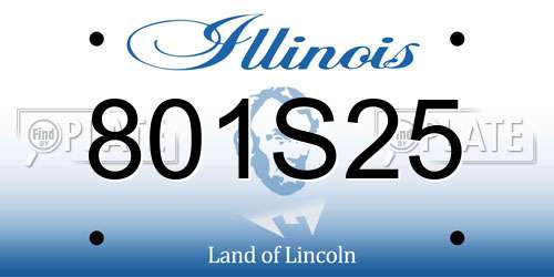 801S25 Illinois License Plate