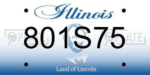 801S75 Illinois License Plate