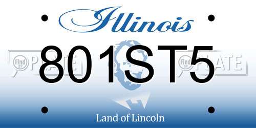 801ST5 Illinois License Plate
