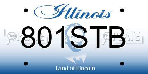 801STB Illinois License Plate