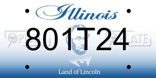 801T24 Illinois License Plate
