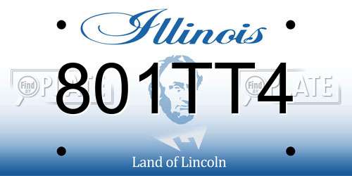 801TT4 Illinois License Plate