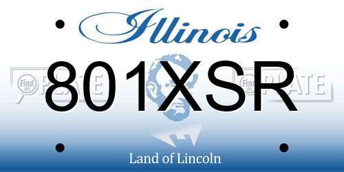 801XSR Illinois License Plate
