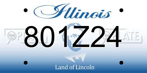 801Z24 Illinois License Plate
