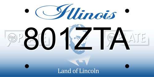 801ZTA Illinois License Plate