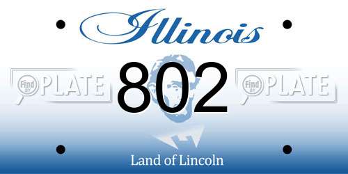 802 Illinois License Plate