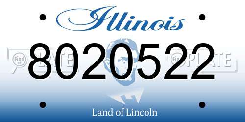 8020522 Illinois License Plate