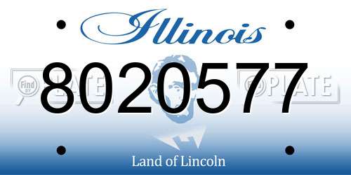 8020577 Illinois License Plate